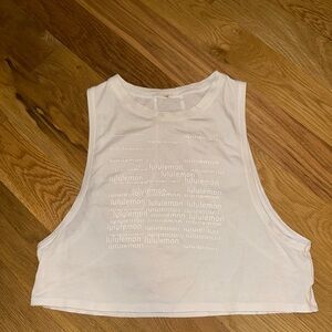 lululemon athletica Ivory Logo Crop Top